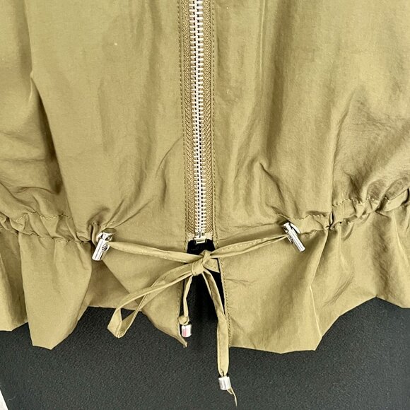Zara Olive Green Cinched Jacket Size Medium - Picture 4 of 13